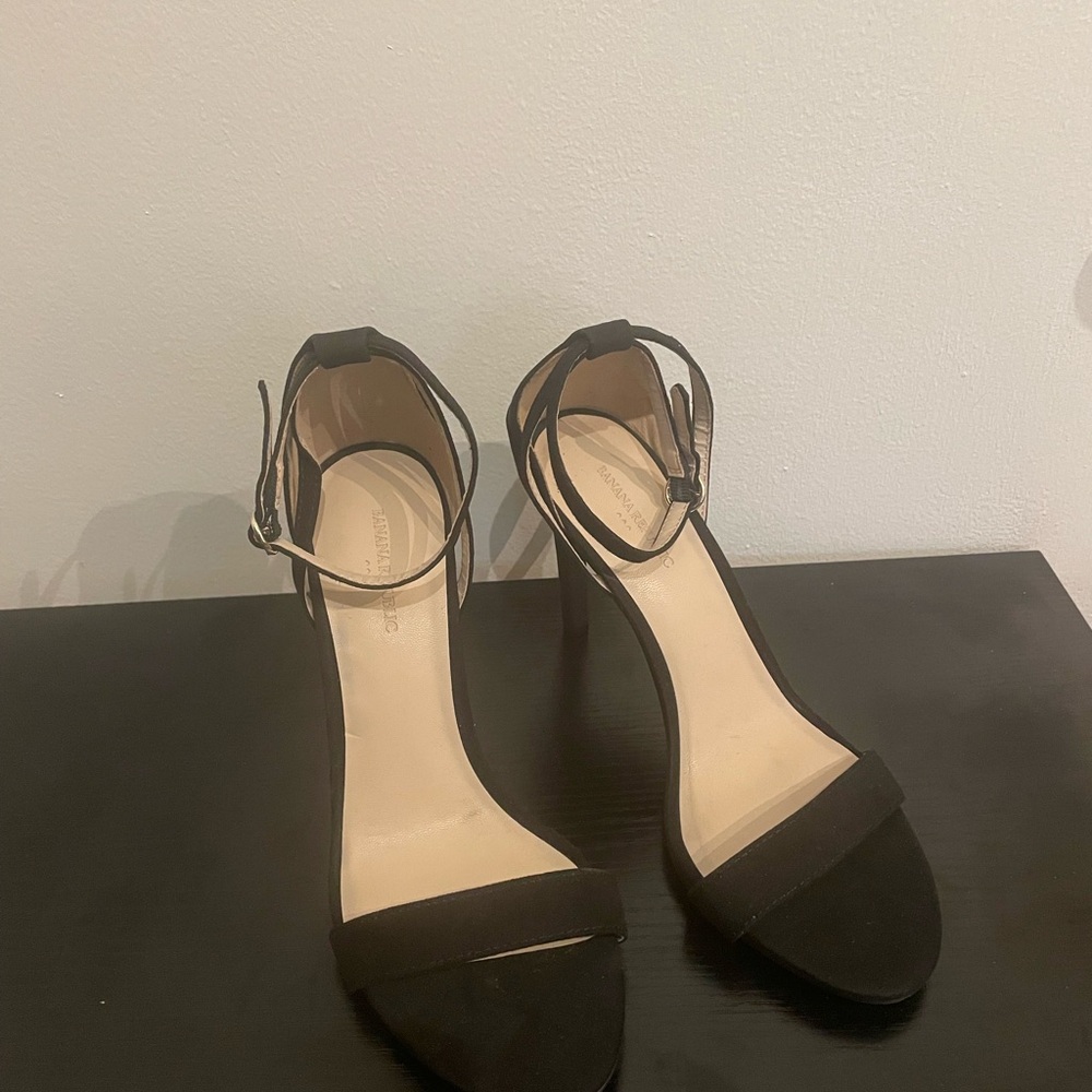 Banana Republic Black Ankle Strap Heels